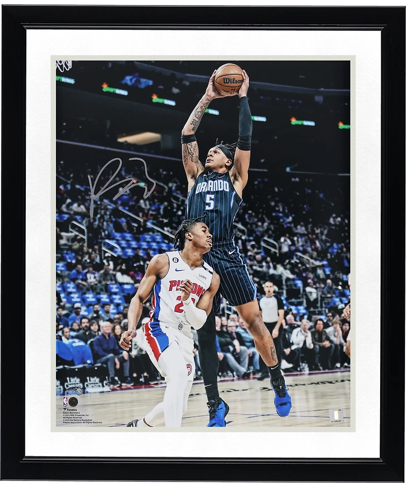 Paolo Banchero Orlando Magic Autographed 16" x 20" Dunk Vs. Detroit Pistons Photograph