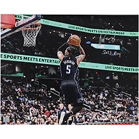 Photo dédicacée de Paolo Banchero (Orlando Magic) - Dunk contre les Wizards (40,6 x 50,8 cm) avec inscription « Recrue de l'année 2023 ».