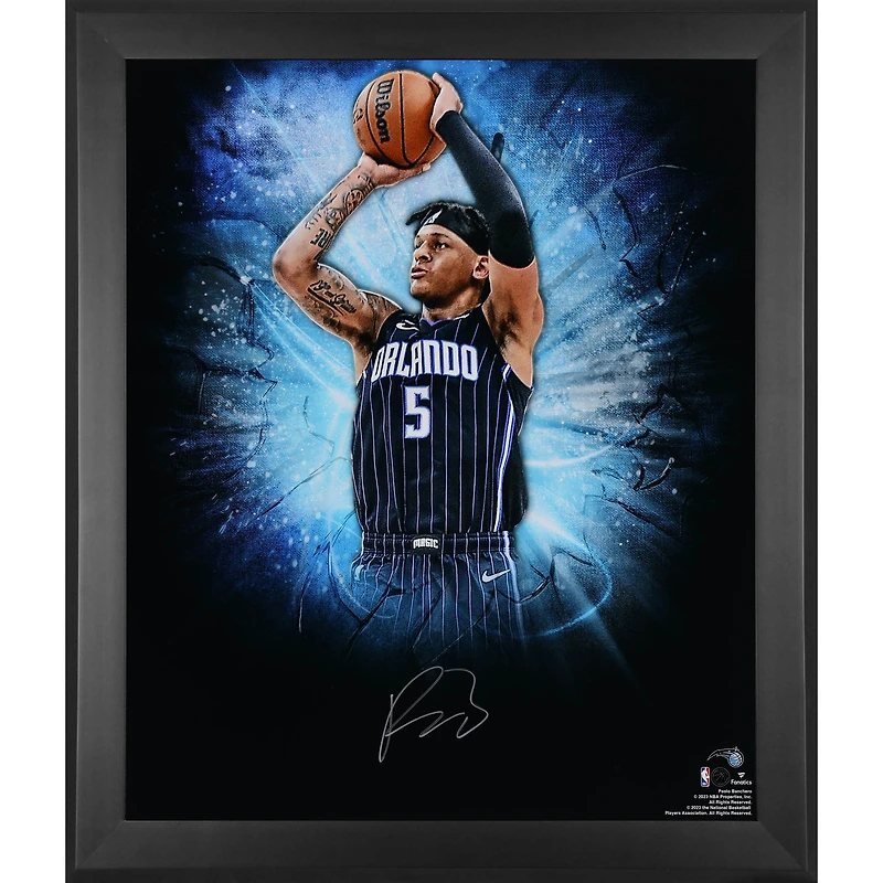 Photographie autographiée de 20" x 24" de Paolo Banchero, joueur des Orlando Magic