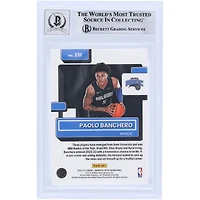 Carte de recrue 9/10 autographiée par Paolo Banchero Orlando Magic 2022-23 Panini Donruss Optic #221 Beckett Fanatics Witnessed Authenticated
