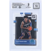 Carte de recrue 9/10 autographiée par Paolo Banchero Orlando Magic 2022-23 Panini Donruss Optic #221 Beckett Fanatics Witnessed Authenticated