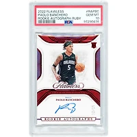 Carte de recrue autographiée Paolo Banchero (Orlando Magic) 2022-23 Panini Flawless Ruby #RA-PBC #2/15 authentifiée par PSA 10