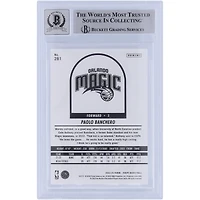 Carte de recrue 9/10 authentifiée 2022-23 Panini Hoops #281 Beckett Fanatics Witnessed 2022-23 Autographiée par Paolo Banchero Orlando Magic
