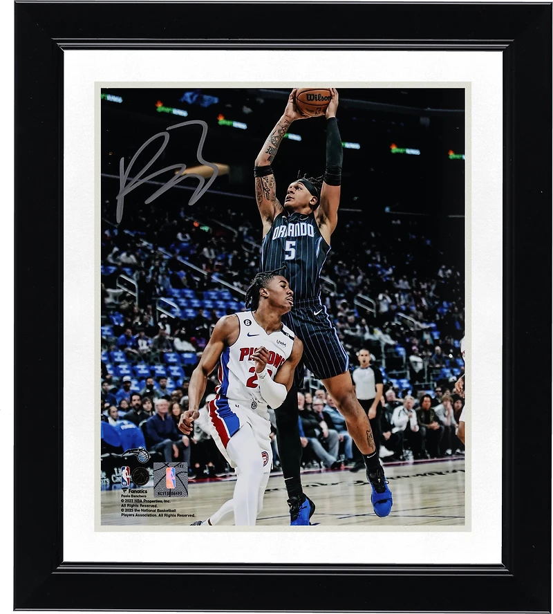 Paolo Banchero Orlando Magic Autographed 8" x 10" Dunk Vs. Detroit Pistons Photograph