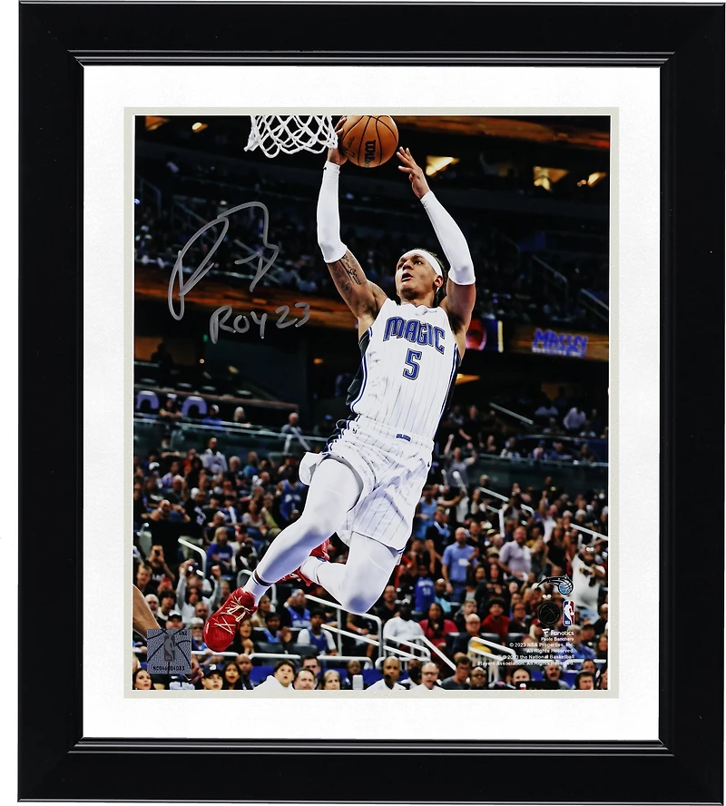 Paolo Banchero Orlando Magic Autographed 8" x 10" Layup in White Photograph with "ROY 23" Inscription