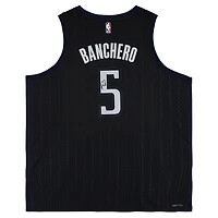Maillot Swingman Nike City Edition 2022/23 noir dédicacé par Paolo Banchero des Orlando Magic