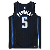 Maillot Nike Icon Swingman 2022-2023 noir dédicacé par Paolo Banchero des Orlando Magic avec inscription « ROY 23 »