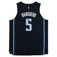Maillot authentique Nike Icons noir dédicacé par Paolo Banchero Orlando Magic 2022-2023