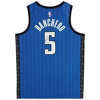 Paolo Banchero Orlando Magic Autographed Jordan Brand Blue 2023-24 Pinstripes Swingman Jersey