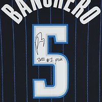 Maillot Nike Black Icon Swingman dédicacé par Paolo Banchero des Orlando Magic avec l'inscription « 2022 #1 Pick »
