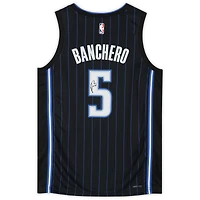 Maillot Nike Swingman noir dédicacé par Paolo Banchero des Orlando Magic