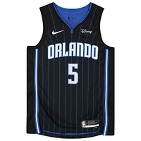 Maillot Nike Swingman noir dédicacé par Paolo Banchero des Orlando Magic