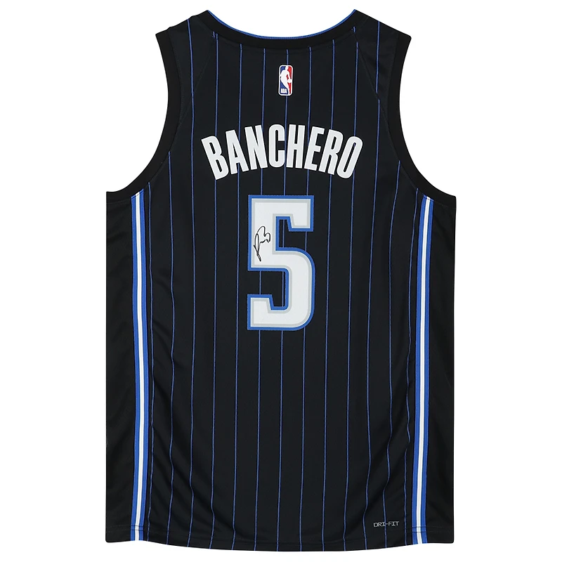 Paolo Banchero Orlando Magic Autographed Nike Black Icon Swingman Jersey