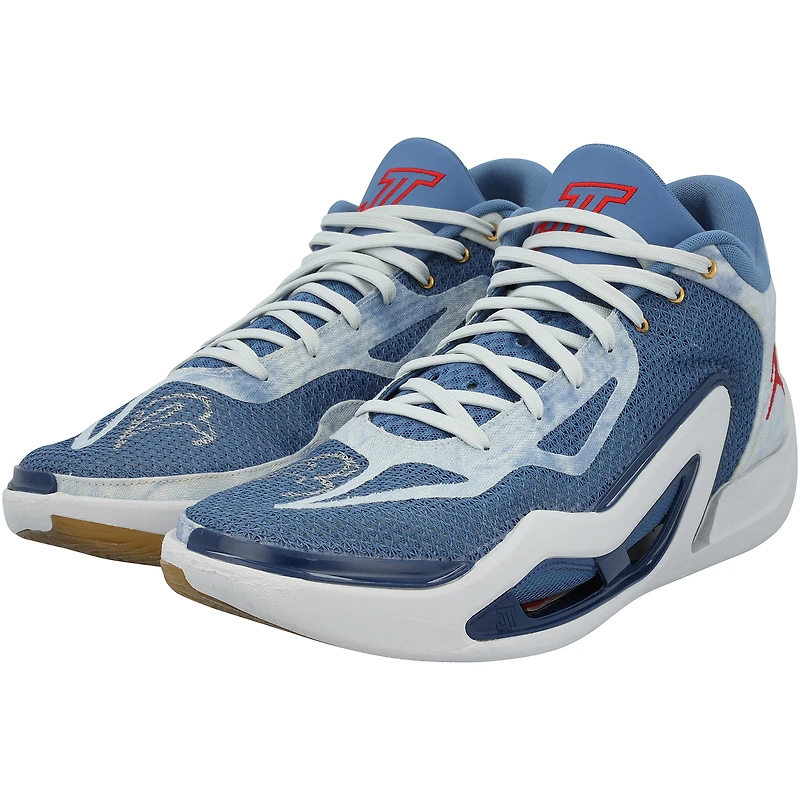 Chaussures Jordan bleues et blanches portées par Paolo Banchero (Orlando Magic) et autographiées lors de la saison NBA 2023-24