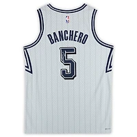 Maillot Nike City Edition Swingman 2024-2025 dédicacé par Paolo Banchero des Orlando Magic