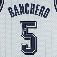 Maillot Nike City Edition Swingman 2024-2025 dédicacé par Paolo Banchero des Orlando Magic