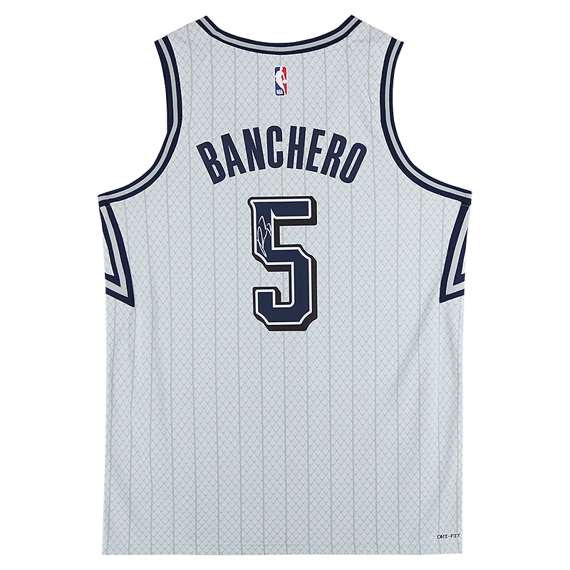 Paolo Banchero Orlando Magic Autographed Silver Nike 2024-25 City Edition Swingman Jersey
