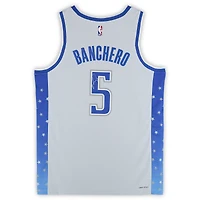 Paolo Banchero Orlando Magic Autographed Silver Nike 2025-26 City Edition Swingman Jersey