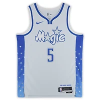 Paolo Banchero Orlando Magic Autographed Silver Nike 2025-26 City Edition Swingman Jersey