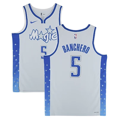 Paolo Banchero Orlando Magic Autographed Silver Nike 2025-26 City Edition Swingman Jersey