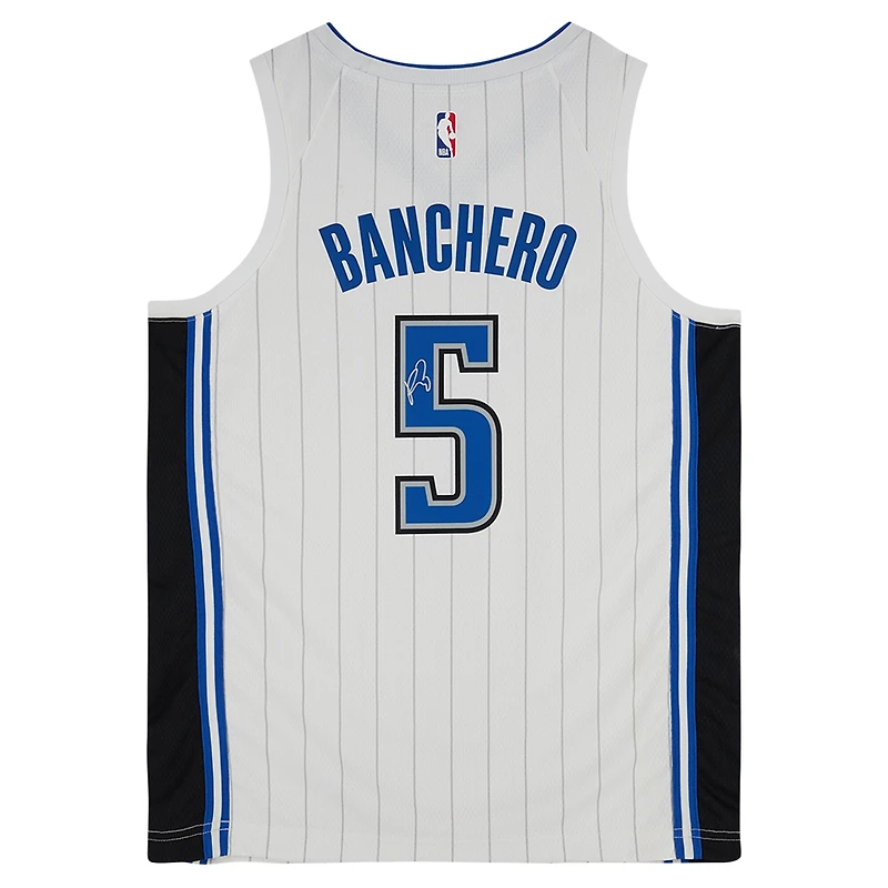 Maillot Nike Swingman blanc autographié par Paolo Banchero des Orlando Magic