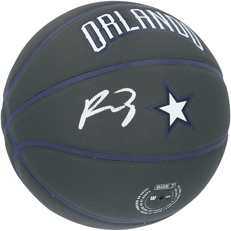 Ballon de basket-ball de collection dédicacé par Paolo Banchero Orlando Magic Wilson City Edition