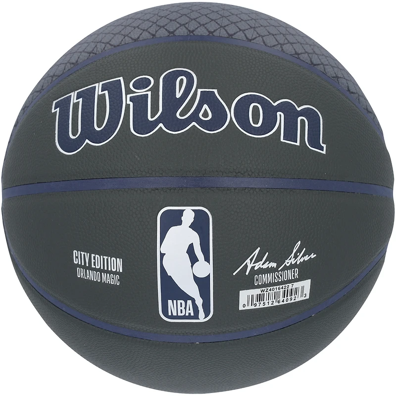 Ballon de basket-ball de collection dédicacé par Paolo Banchero Orlando Magic Wilson City Edition