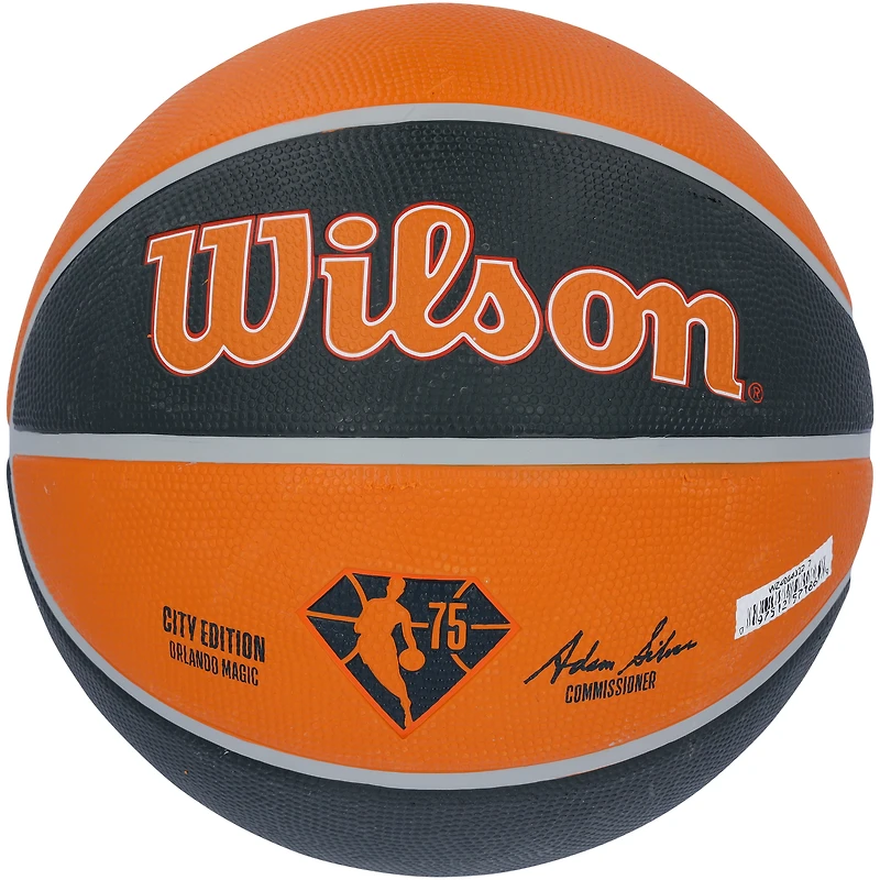 Ballon de basket Wilson City Standard dédicacé par Paolo Banchero Orlando Magic