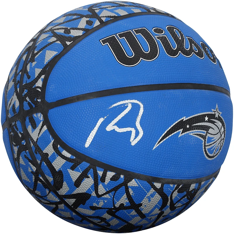Ballon de basket Wilson Graffiti autographié par Paolo Banchero, Orlando Magic.