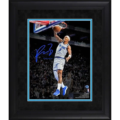 Photo encadrée 11 x 14 pouces de Paolo Banchero, joueur du Orlando Magic, avec signature fac-similé.