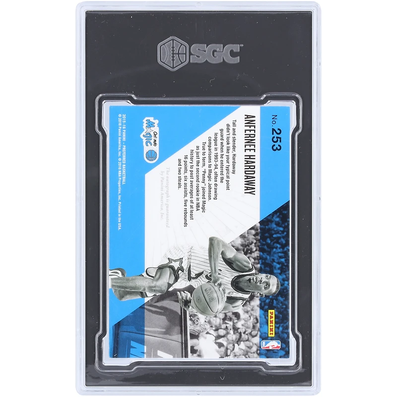 Penny Hardaway Orlando Magic Autographié 2015-16 Panini Preferred #253 #30/50 SGC Authentifié 8 Carte