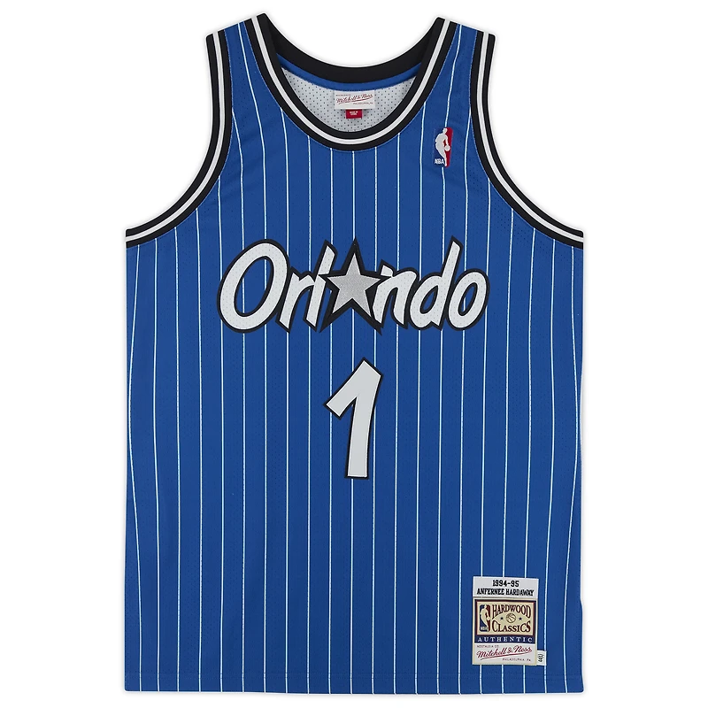 Maillot authentique autographié Mitchell & Ness 1994 par Penny Hardaway Orlando Magic