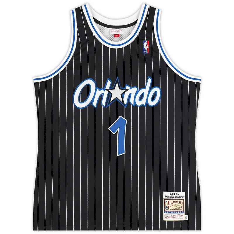 Penny Hardaway Orlando Magic Autographed Mitchell & Ness Black 1994-95 Authentic Jersey