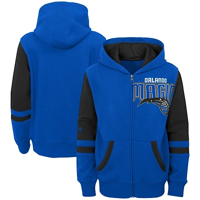 Sweat à capuche entièrement zippé bleu Orlando Magic Straight To The League pour enfants d'âge préscolaire