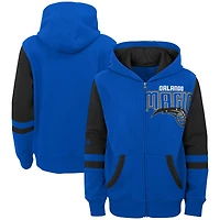 Sweat à capuche entièrement zippé bleu Orlando Magic Straight To The League pour enfants d'âge préscolaire
