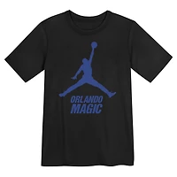 T-shirt Jumpman essentiel Jordan Brand noir Orlando Magic pour enfants d'âge préscolaire