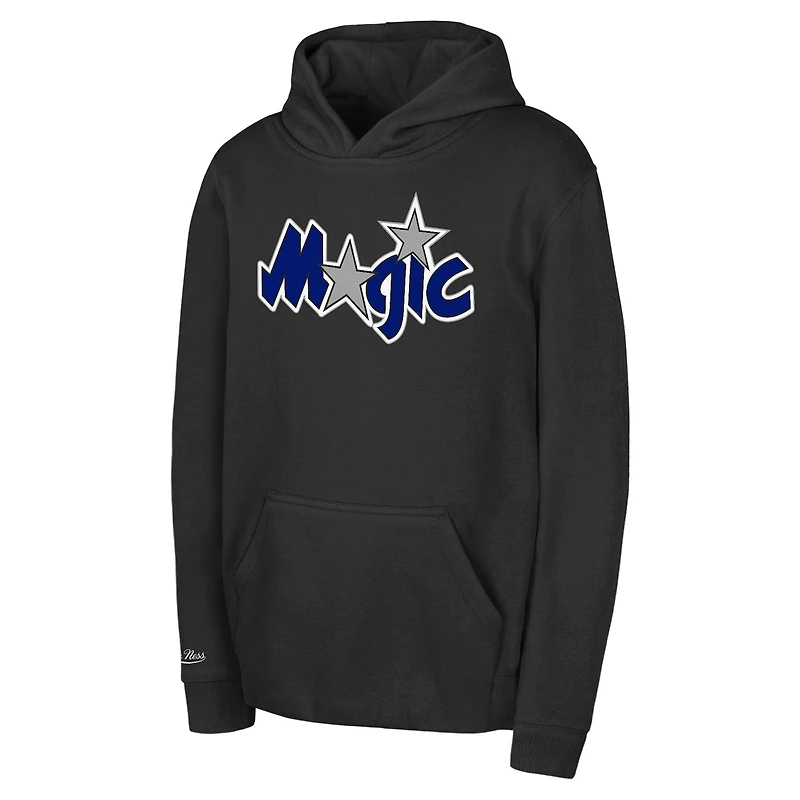 Sweat à capuche noir avec logo rétro Mitchell & Ness pour enfants d'âge préscolaire
