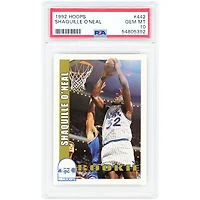 Carte de recrue Shaquille O'Neal Orlando Magic 1992-93 Skybox NBA Hoops n° 442 authentifiée PSA 10