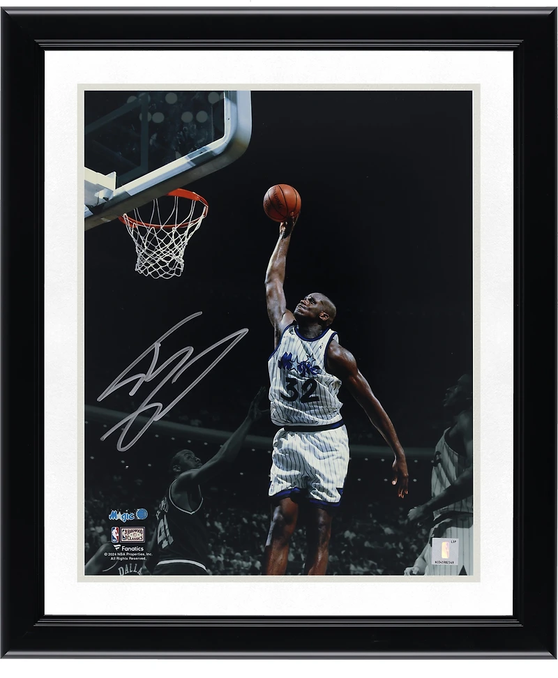Shaquille O'Neal Orlando Magic Autographed 11" x 14" Dunk Spotlight Photograph from Game vs. Dallas Mavericks