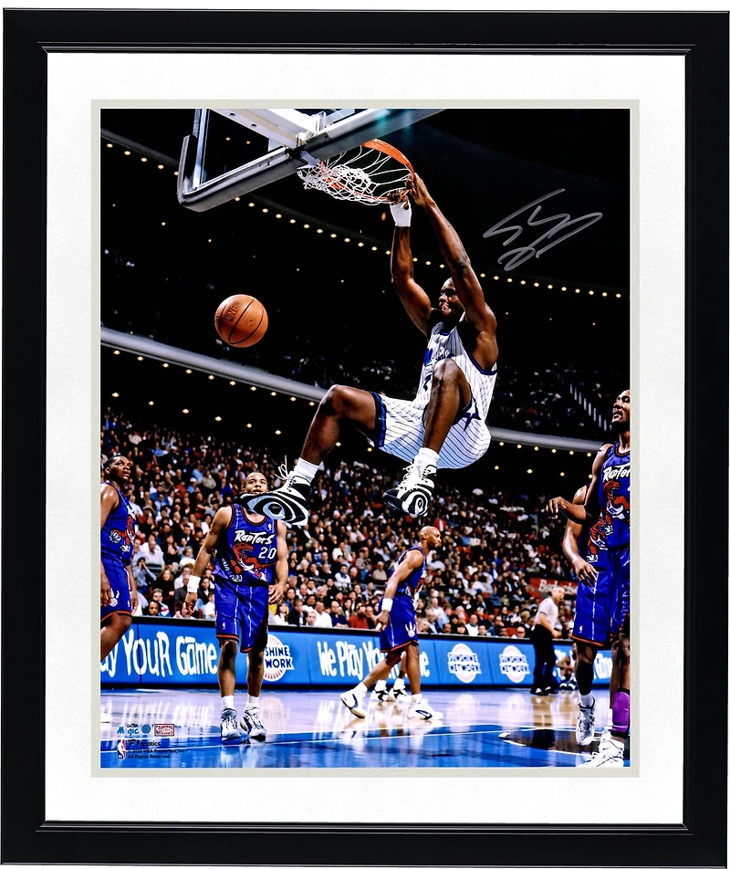Shaquille O'Neal Orlando Magic Autographed 16" x 20" Dunk vs. Toronto Raptors
