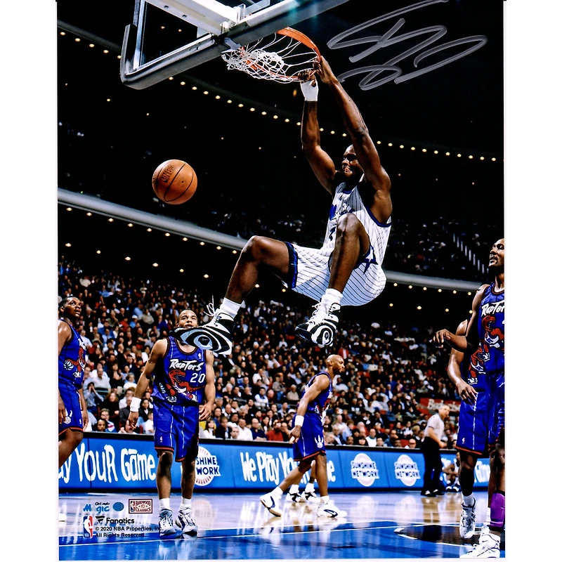 Dunk autographié de Shaquille O'Neal, Orlando Magic, 20 x 25 cm, contre les Raptors de Toronto