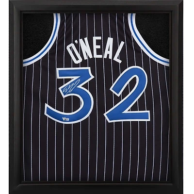 Maillot authentique Mitchell & Ness noir autographié par Shaquille O'Neal Orlando Magic 1994-95 Shadowbox