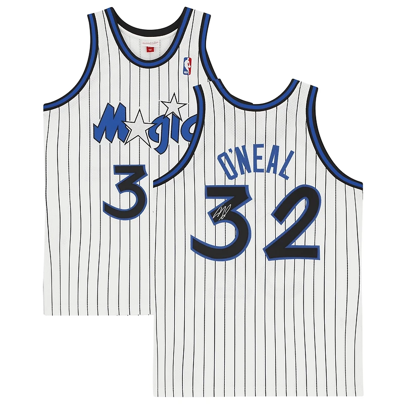 Maillot authentique autographié Mitchell & Ness Orlando Magic de Shaquille O'Neal en blanc 1993