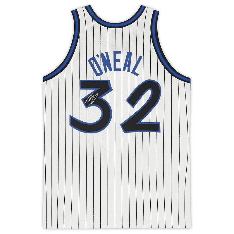 Maillot authentique autographié Mitchell & Ness Orlando Magic de Shaquille O'Neal en blanc 1993