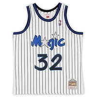 Maillot Swingman blanc autographié par Shaquille O'Neal des Orlando Magic Mitchell & Ness 1993-94 avec inscription « HOF 16 »
