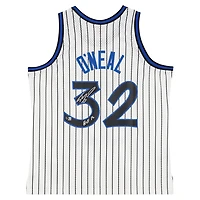 Shaquille O'Neal Orlando Magic Autographed White Mitchell & Ness 1993-94 Swingman Jersey with "HOF 16" Inscription