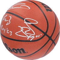 Ballon de basket-ball d'intérieur/extérieur Wilson Authentic Series signé à plusieurs reprises par Shaquille O'Neal, Paolo Banchero et Mike Miller des Orlando Magic avec les inscriptions « ROY 01 » et « ROY '23 » - Édition limitée à 23 exemplaires