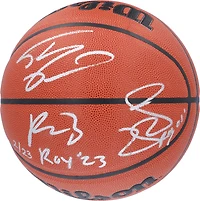 Ballon de basket-ball d'intérieur/extérieur Wilson Authentic Series signé à plusieurs reprises par Shaquille O'Neal, Paolo Banchero et Mike Miller des Orlando Magic avec les inscriptions « ROY 01 » et « ROY '23 » - Édition limitée à 23 exemplaires