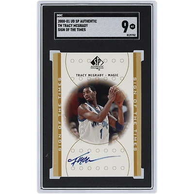 Tracy McGrady Orlando Magic autographié 2000-01 Upper Deck SP Authentic Sign Of The Times #TM SGC 9 cartes authentifiées