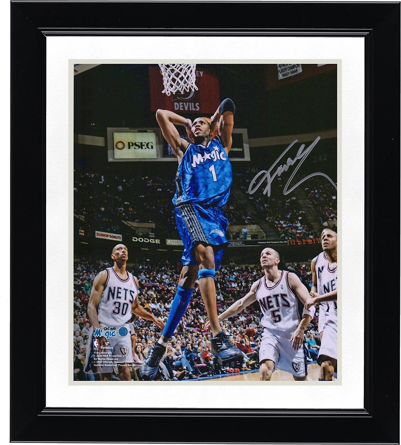 Tracy McGrady Orlando Magic Autographed 8" x 10" Two Handed Dunk vs. New Jersey Nets Photograph